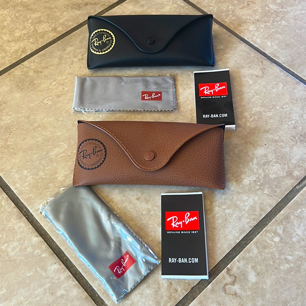 Ray-Ban sunglasses case (or glasses) with cleaning cloth CHOOSE COLOR